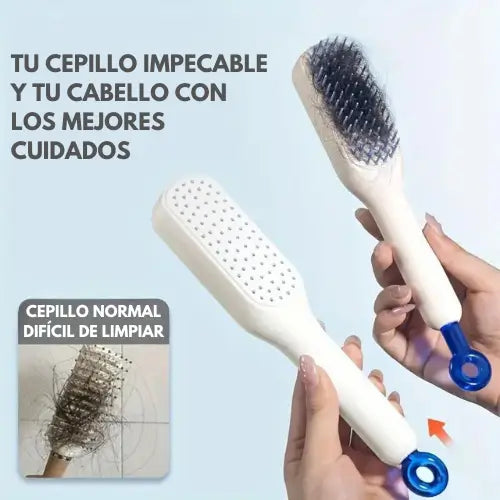 Cepillo para cabello Retráctil Autolimpiante